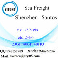 Shenzhen Port Sea Freight Versand nach Santos